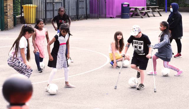 Children taking part in the Saturday School for Heroism